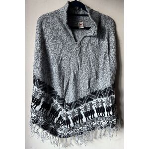 Albinaas Alpaca Poncho Made In Peru‎ Women's M